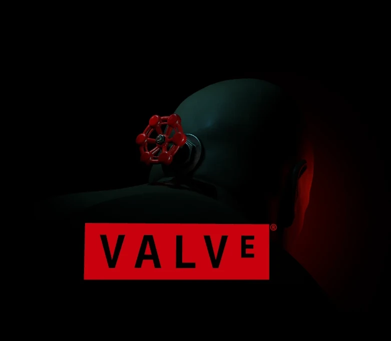 man with valve no the back of his head